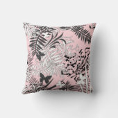 シームレスな熱帯ジャングルパーム葉トロピックバター クッション (裏面)