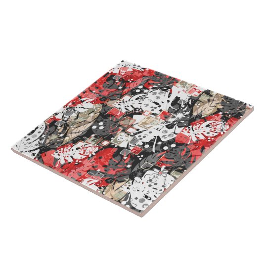 シームレスな熱帯ジャングル異国葉のモンスターズbl タイル (側面)