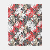 シームレスな熱帯ジャングル異国葉のモンスターズbl フリースブランケット (正面)