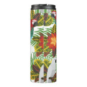 シームレスな熱帯パターンとオウム。  タンブラー (裏面)