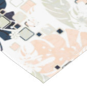 シームレスな熱帯葉ジャングルのモンステラのヤシの葉 テーブルクロス (アングル)