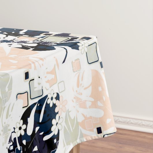 シームレスな熱帯葉ジャングルのモンステラのヤシの葉 テーブルクロス (インサイチュ)