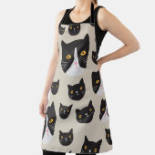シームレスな猫、パタお洒落ーンイラストレーション。 エプロン (インサイチュ)