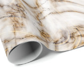 シームレスな白と金ゴールド大理石プリント ラッピングペーパー (ロールコーナー)