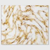 シームレスな白と金ゴールド大理石プリント。 ラッピングペーパー (フラット)