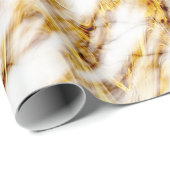シームレスな白と金ゴールド大理石プリント。 ラッピングペーパー (ロールコーナー)