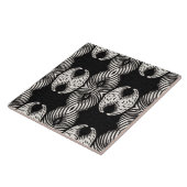 シームレスな白黒の繰り返しパターン#10 タイル (側面)