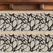 シームレスな白黒パターオーガニックン タイル