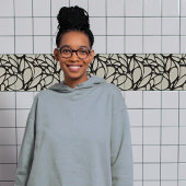 シームレスな白黒パターオーガニックン タイル