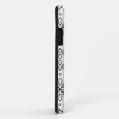 シームレスな白黒ラインアートパターン Case-Mate iPhoneケース (裏面/右)