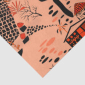 シームレスな砂漠の風景の家ブラックオレンジ 薄葉紙 (詳細)