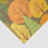 シームレスな秋の森の木のパターンカラフル 薄葉紙 (詳細)
