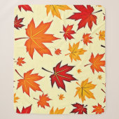 シームレスな秋の紅葉デザイン シェルパブランケット (正面)