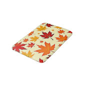 シームレスな秋の紅葉デザイン バスマット (アングル)