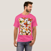 シームレスな秋の蝶のTシャツのデザインを作成 Tシャツ (正面フル)