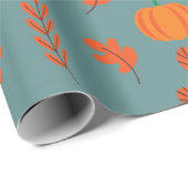 シームレスな秋ラッピング紙離れ:とカボチャ ラッピングペーパー (ロールコーナー)
