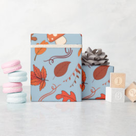 シームレスな秋栗離れ類の包装紙 ラッピングペーパー