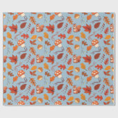 シームレスな秋栗離れ類の包装紙 ラッピングペーパー (フラット)
