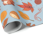 シームレスな秋栗離れ類の包装紙 ラッピングペーパー (ロールコーナー)