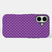 シームレスな紫の背景のドット柄 Case-Mate iPhoneケース (裏面 (横))