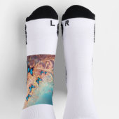 シームレスな繰り返しパターン、Afrocentric Christmas ソックス (上部)