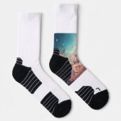 シームレスな繰り返しパターン、Afrocentric Christmas ソックス (右)