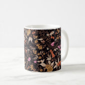 シームレスな美しいペイズリーの花柄 コーヒーマグカップ (正面右)