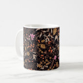 シームレスな美しいペイズリーの花柄 コーヒーマグカップ (正面左)