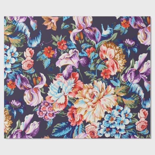 シームレスな美しい抽象芸術カラフル水の色di ラッピングペーパー (フラット)