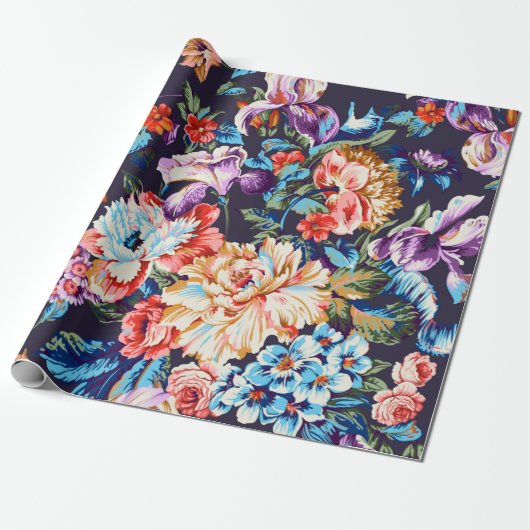 シームレスな美しい抽象芸術カラフル水の色di ラッピングペーパー (アンロールド)