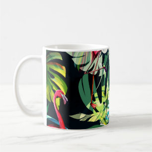 シームレスな背景の花柄。熱帯離れ コーヒーマグカップ