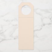 シームレスな背景デザインとカラフル花 ボトルネックタグ (裏面)