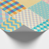 シームレスな背景パターン。テキスタイルパッチワークのパット ラッピングペーパー (角)