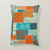 シームレスな背景パターン。パッチワークパターン アクセントクッション (裏面(縦))