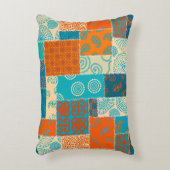 シームレスな背景パターン。パッチワークパターン アクセントクッション (正面(垂直))