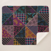 シームレスな背景パターン。パッチワークパターン。ビ シェルパブランケット (正面(横))