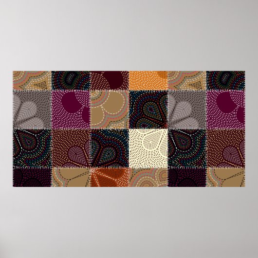 シームレスな背景パターン。無限に並ぶ。 ポスター (正面)