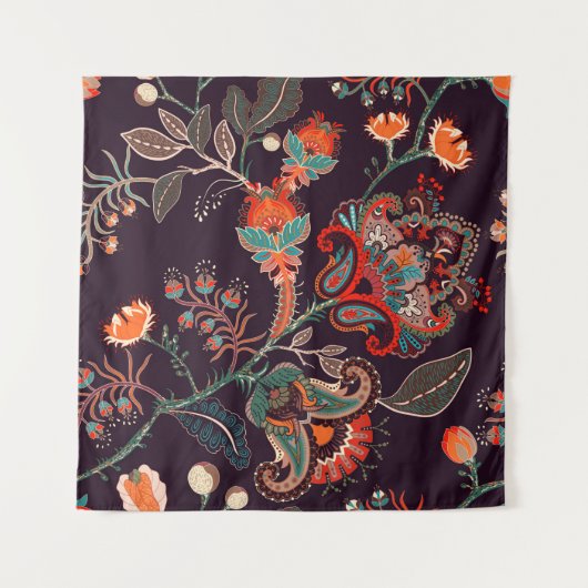 シームレスな自然パターン大きな装飾の背景 タペストリー (正面)