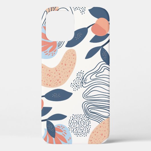 シームレスな自然パターン。抽象芸術形、果実 Case-Mate iPhoneケース (裏面)
