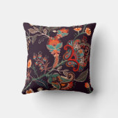 シームレスな自然パターン。背景に大きな装飾 クッション (裏面)