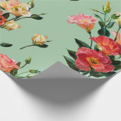 シームレスな花のパタービクトリアンンスタイル。ブーケ ラッピングペーパー (角)