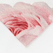 シームレスな花のパターンバラ、水色。 p フリースブランケット (角)