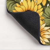 シームレスな花の模様、日差し、デイジー マウスパッド (コーナー)