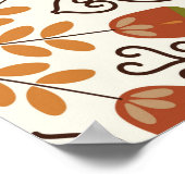 シームレスな花の自然な抽象的な幾何学模様 ポスター (角)