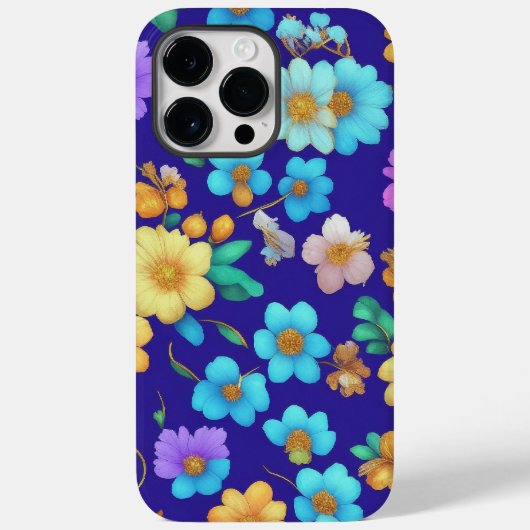 シームレスな花パターンiPhone / iPadケース Case-Mate iPhoneケース (裏面)