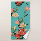 シームレスな花柄のビクトリアンスタイル。ブケ バスタオル (バスタオル)