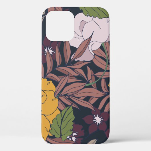 シームレスな花柄の美しい背景。 Case-Mate iPhoneケース (裏面)