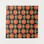 シームレスな花柄 タペストリー (正面(横))