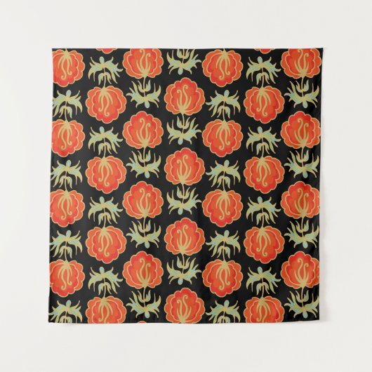 シームレスな花柄 タペストリー (正面)