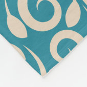 シームレスな花柄 フリースブランケット (角)